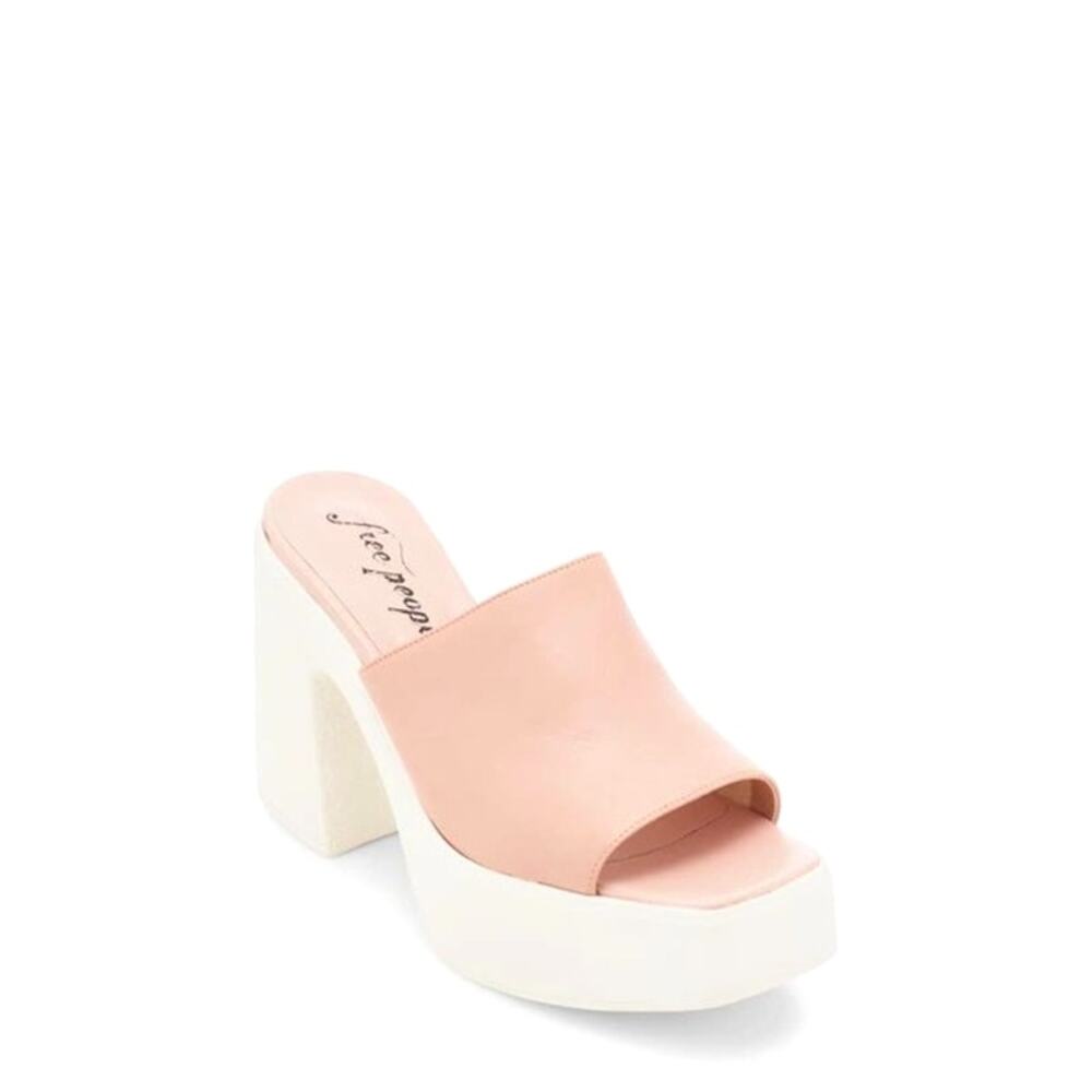 NEW-FREE PEOPLE ZOE PLAT‎ NATURAL/PINK PLATFORM Sz:8.5 Ret$138 RARE COLOR - Picture 4 of 8